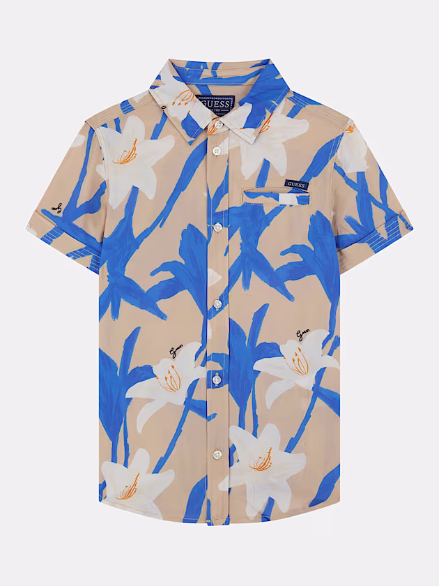 Printed viscose t-shirt - GUESS