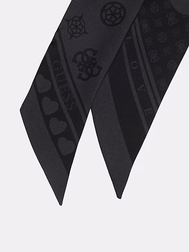 Logo and hearts silk bandeaux - GUESS