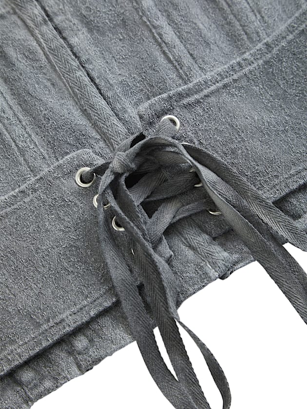 Lace up bustier top - GUESS