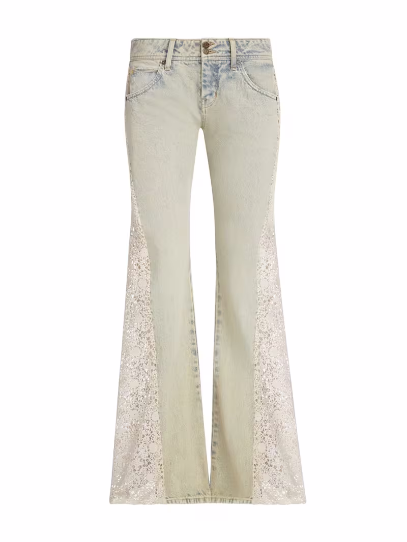 Lace flare denim pant - GUESS