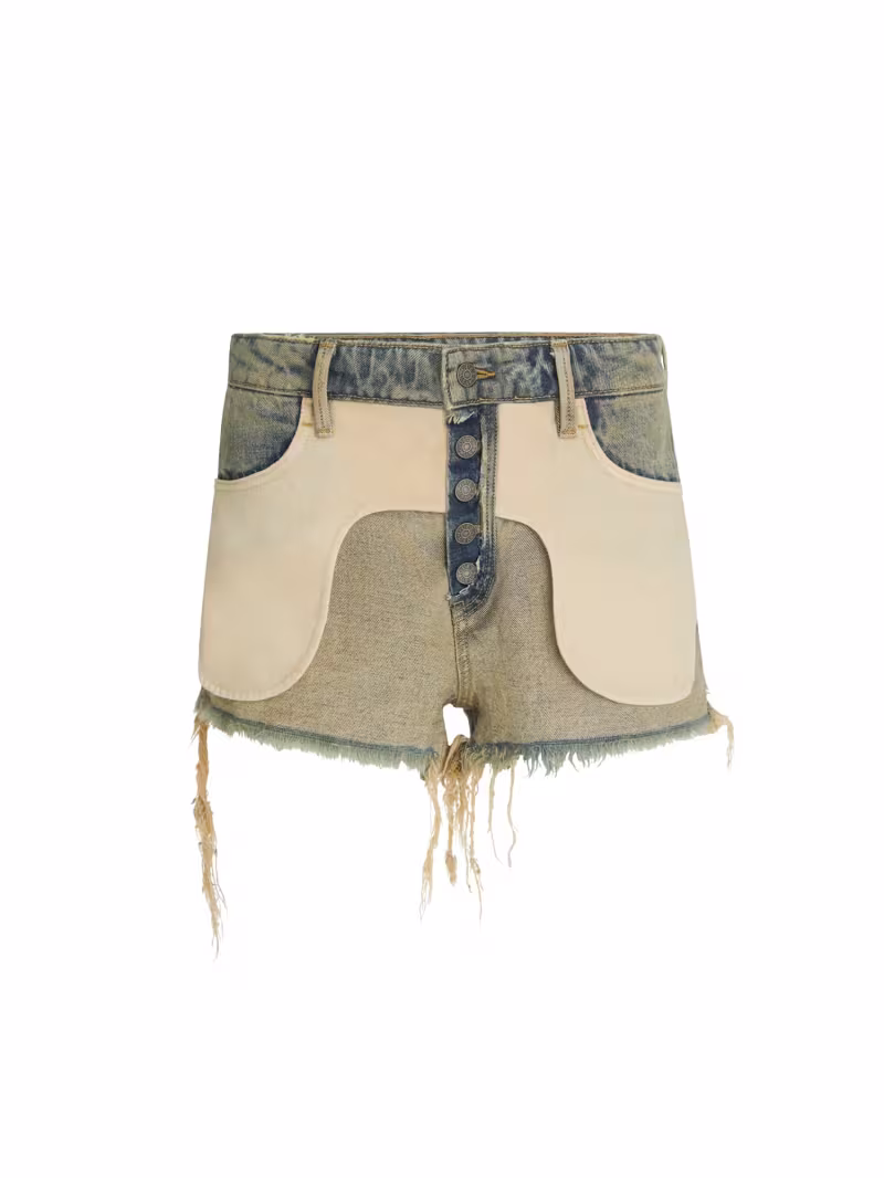 Overlayered denim shorts - GUESS