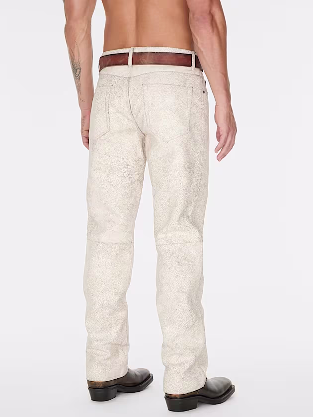 Mid rise flared leather pant - GUESS