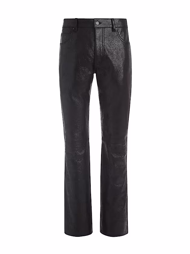 Mid rise flared leather pant - GUESS