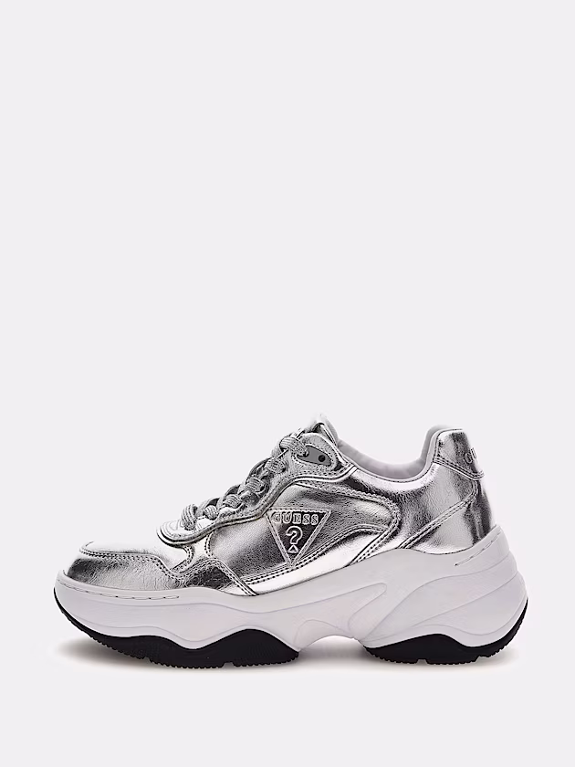 Hapyy Laminated Running Shoe - GUESS