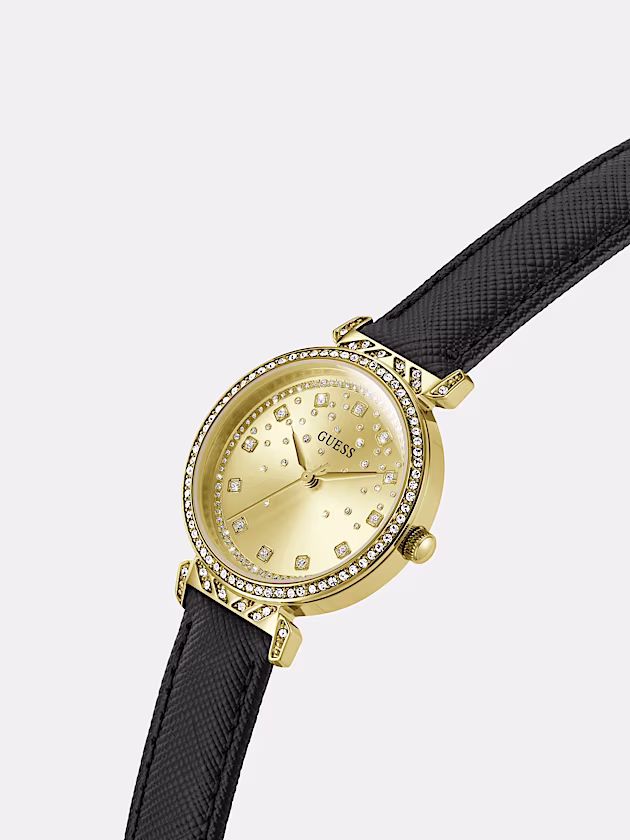 Genuine Leather analogue watch - GUESS