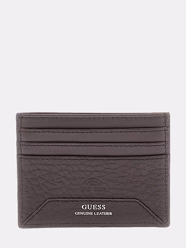 Barcellona genuine leather credit card holder - GUESS