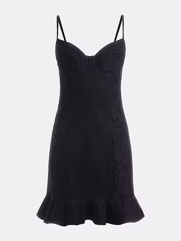 Lace details denim dress - GUESS