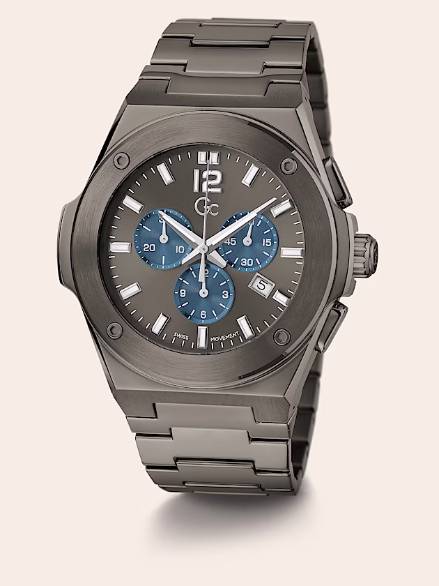 Gc steel chronograph watch - GUESS