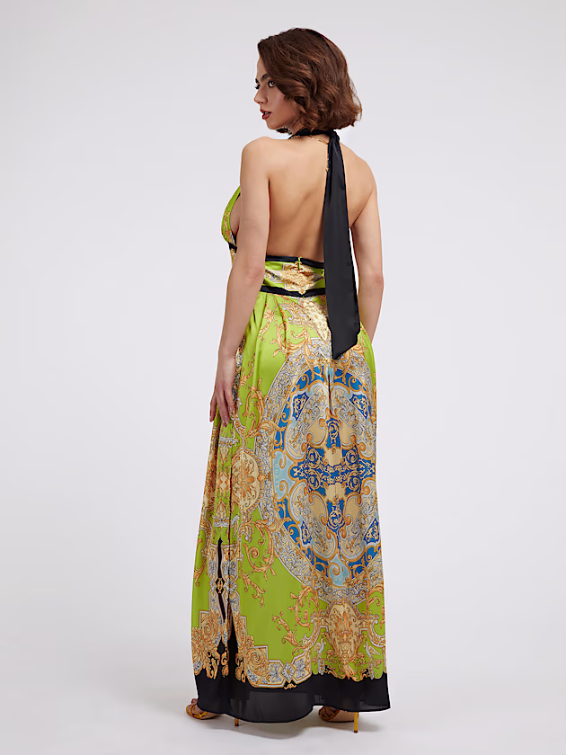 Baroque print long dress - GUESS