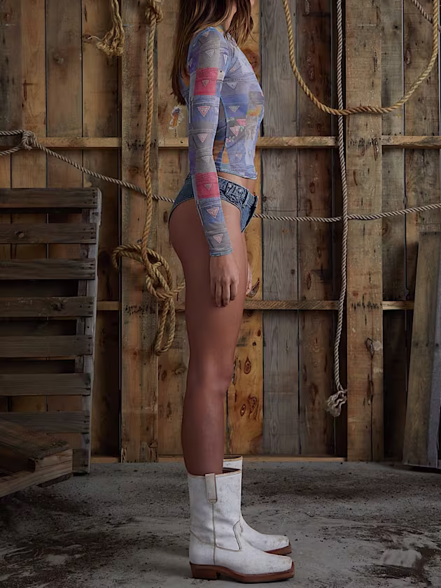 Patchwork print top - GUESS