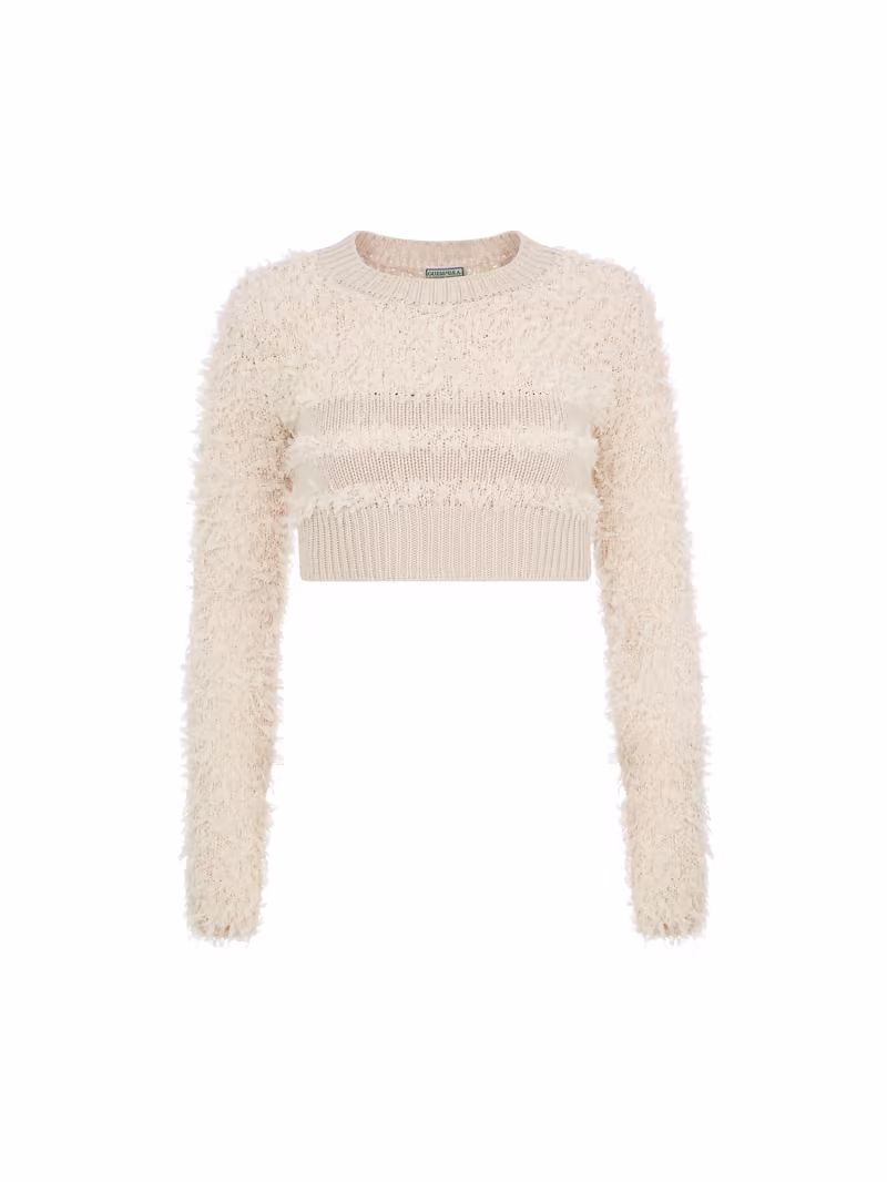 Fringe crop sweater - GUESS