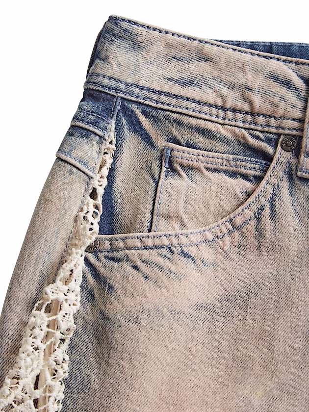 Lace flare denim pant - GUESS
