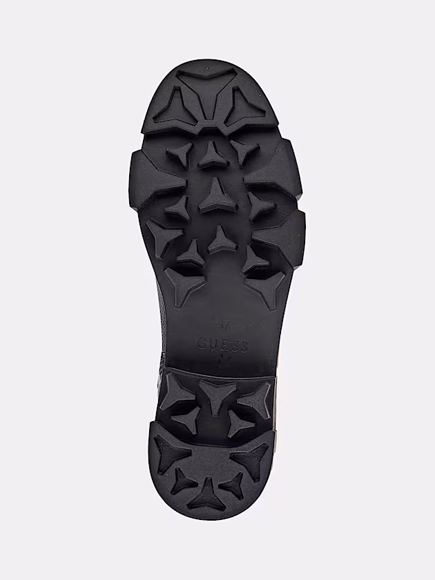 Madox lettering logo combat boots - GUESS