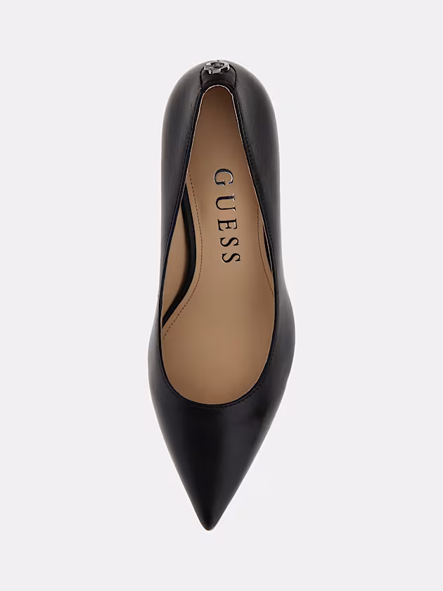 Bravo genuine leather court shoes - GUESS
