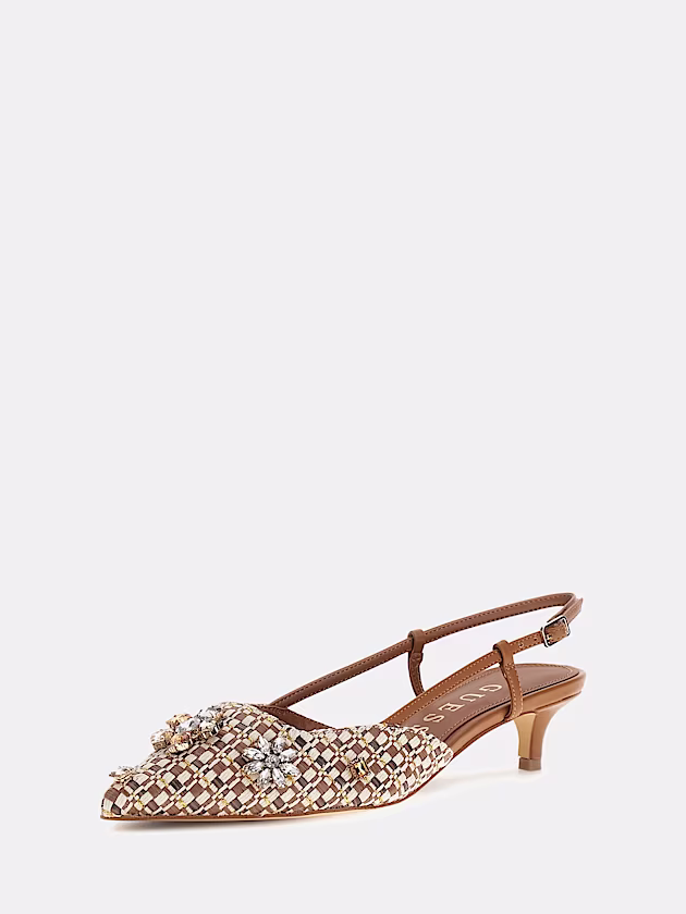 Jesseny Jewel Appliqué Slingback - GUESS