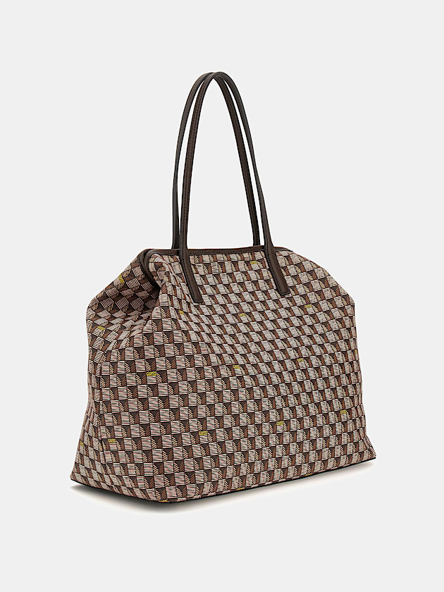 G Wave geometric-print shopper - GUESS