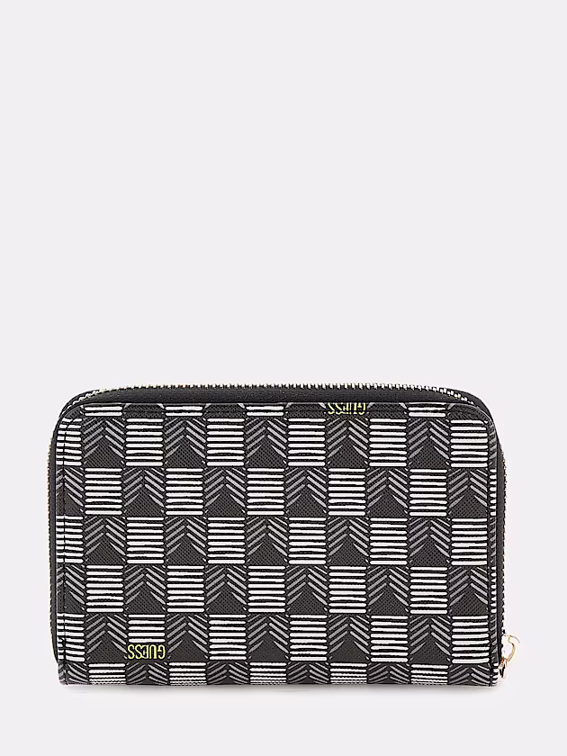 G Wave geometric-print mini wallet - GUESS
