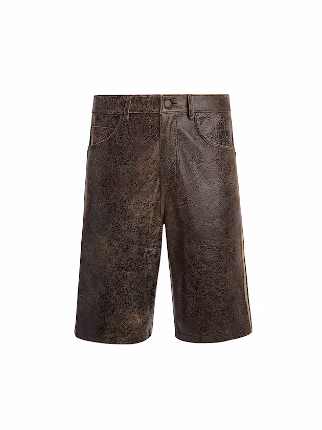 Crackle leather shorts - GUESS