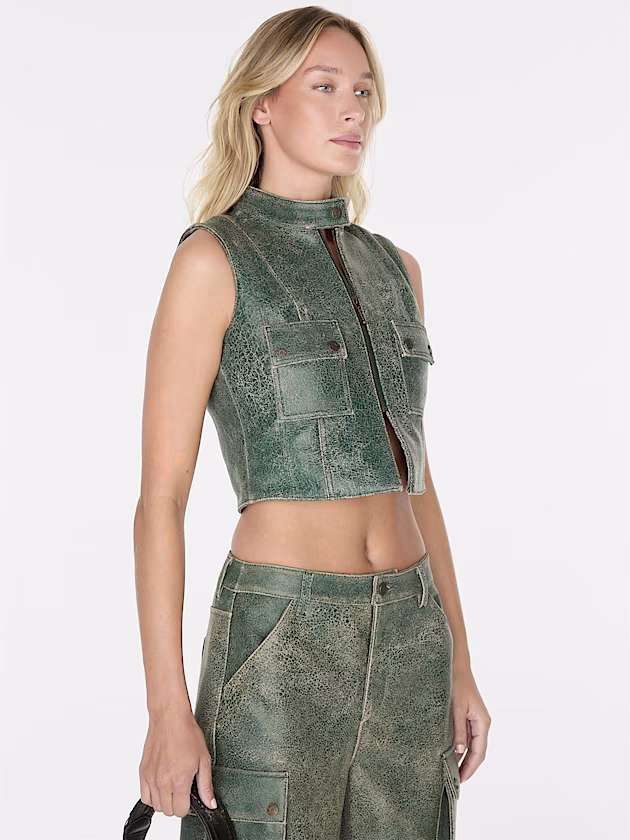 Genuine leather vest - GUESS