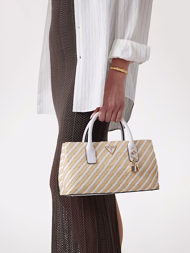 Simona raffia handbag - GUESS