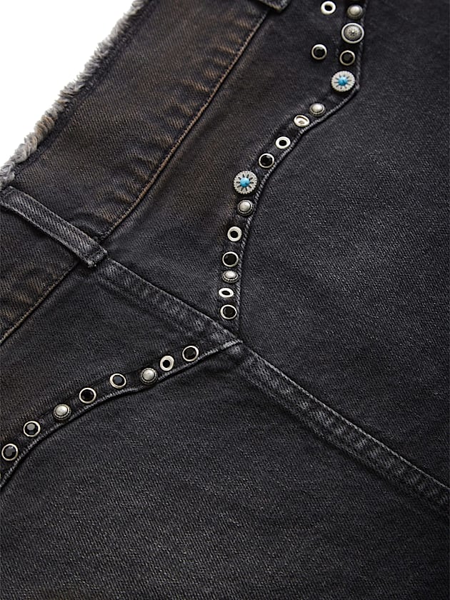 Studs denim mini skirt - GUESS