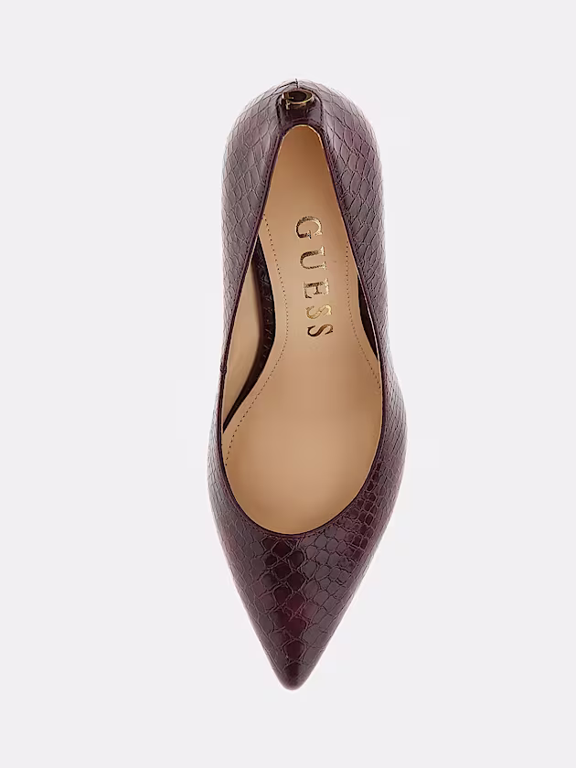 Dabbey Croc-Print Court Shoe - GUESS