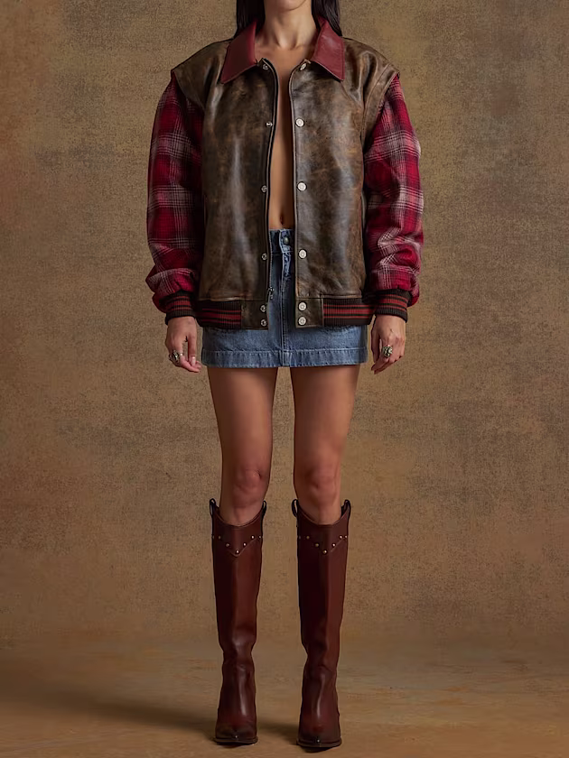 Bomber Leather jacket - GUESS