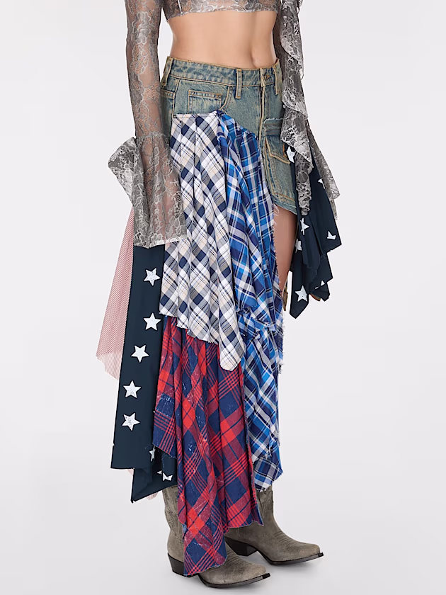 Patchwork denim skirt - GUESS