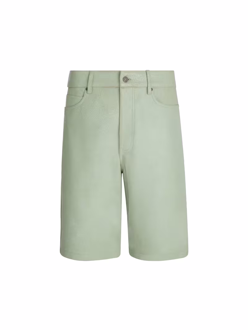 Crackled leather shorts - GUESS