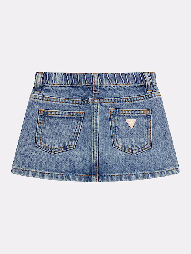 Heart patches denim skirt - GUESS