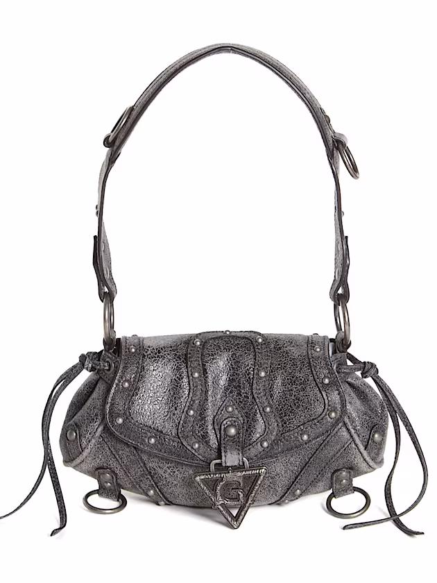 Real leather mini shoulder bag - GUESS