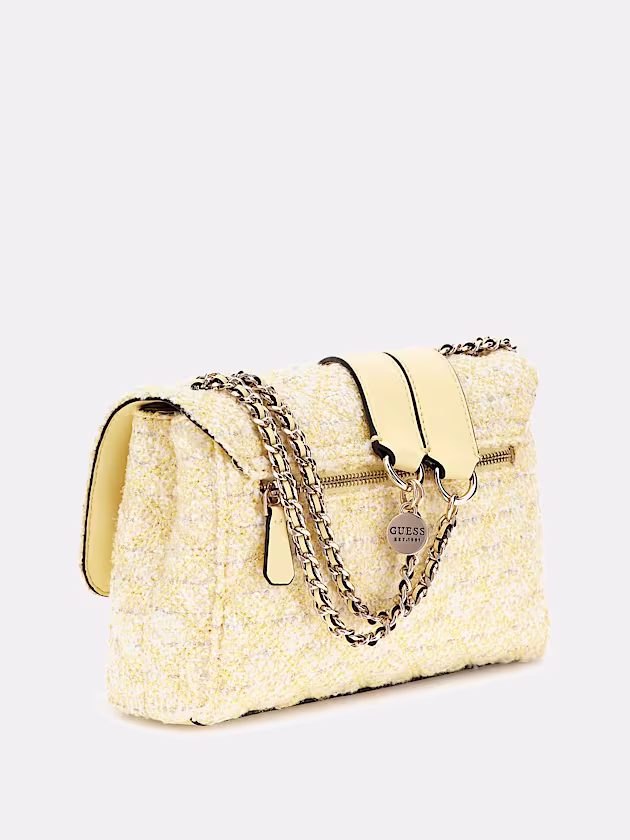 Giully sequin-detail tweed mini crossbody - GUESS