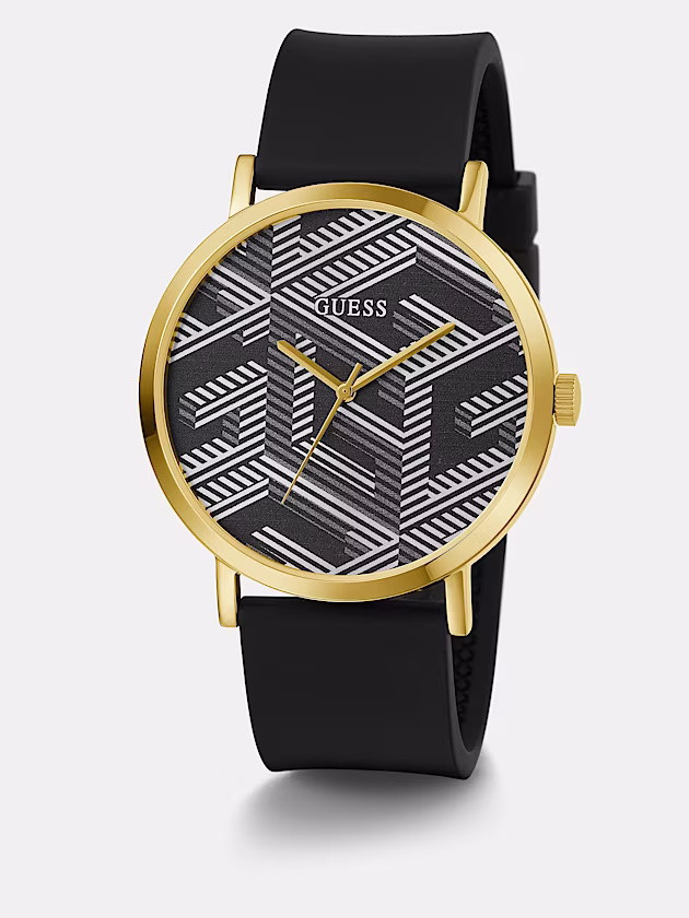 Analogue watch with G Cube print - GUESS