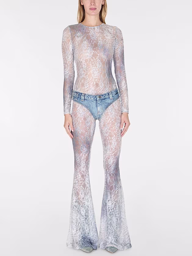 Rhinestones lace jumpsuit - GUESS