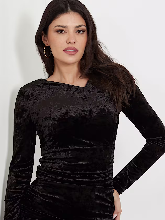 Bodycon velvet mini dress - GUESS