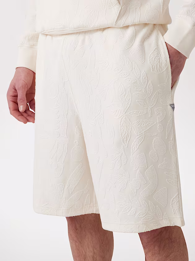 Loose-fit jacquard shorts - GUESS