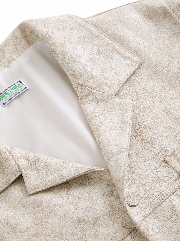 Crackle leather shirt - GUESS