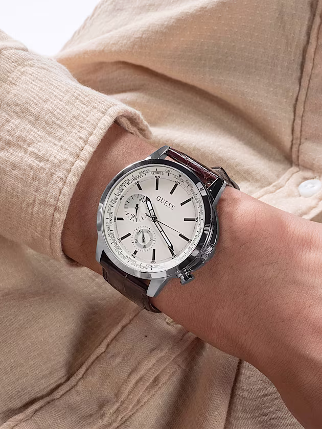 Multi-function watch with interchangeable strap - GUESS