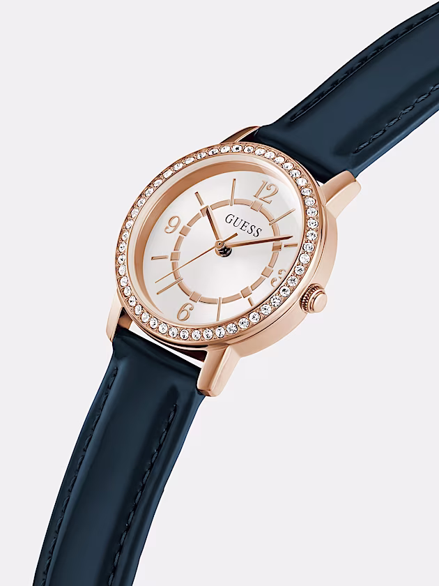 Patent leather analogue watch - GUESS
