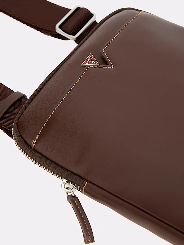 Firenze genuine leather mini crossbody - GUESS