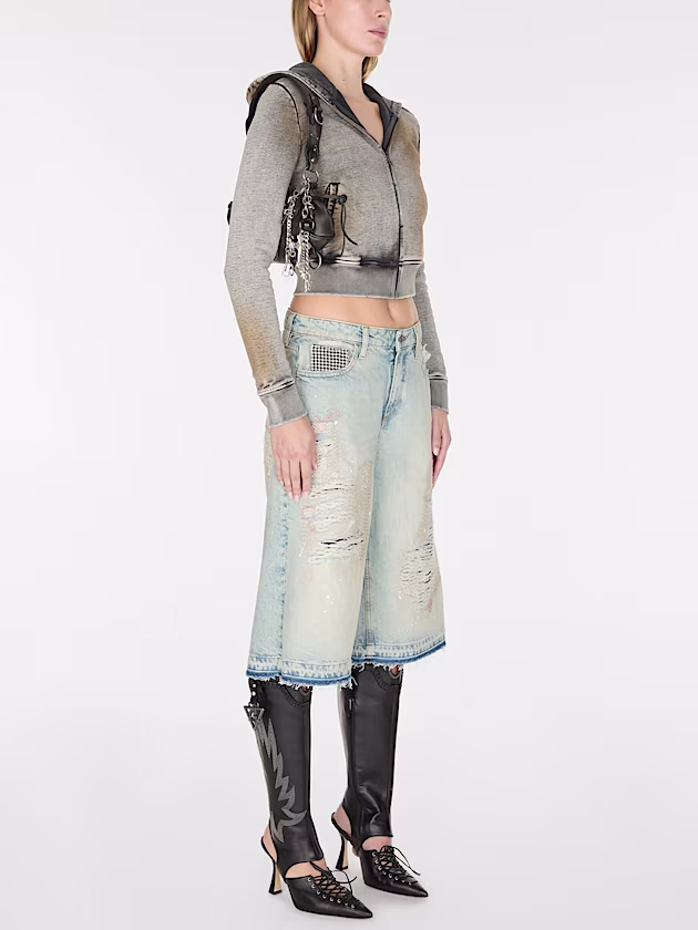 Mid rise denim shorts - GUESS