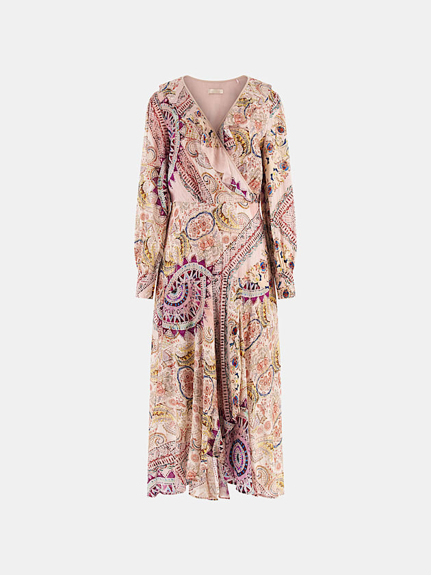 All over print long dress - GUESS