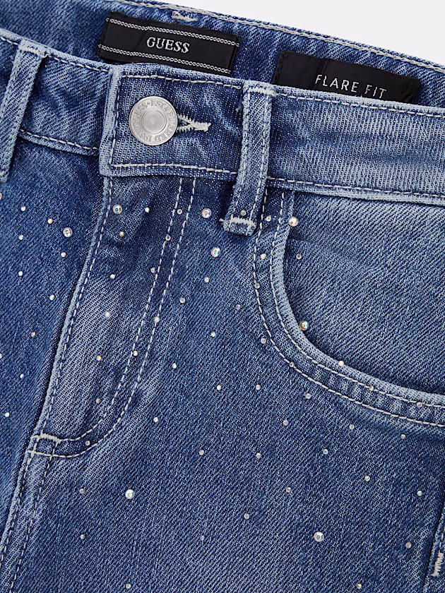 Rhinestones flare jeans - GUESS