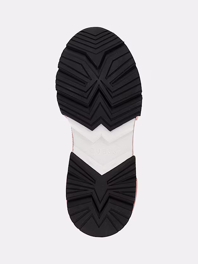 Carrli suede-insert running shoe - GUESS