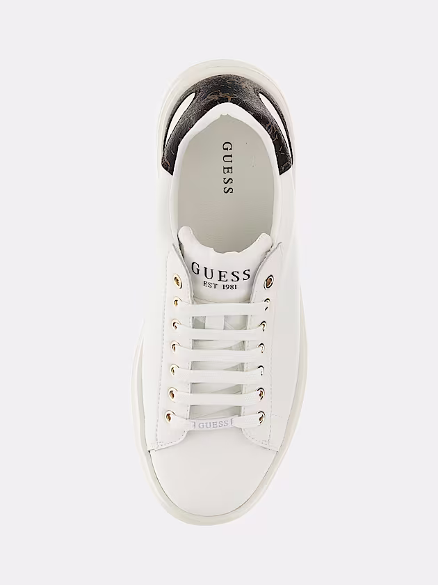 Elbina genuine leather sneakers - GUESS