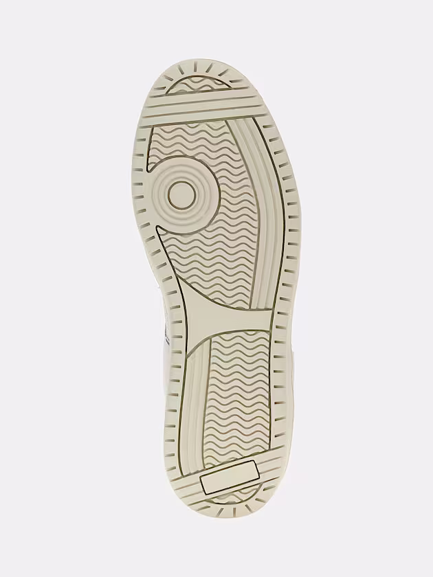 Sava Mid mixed-leather high-top sneakers - GUESS