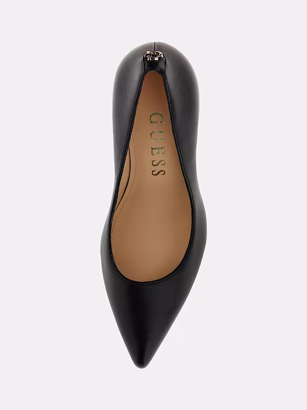 Dabbey genuine leather court shoe - GUESS