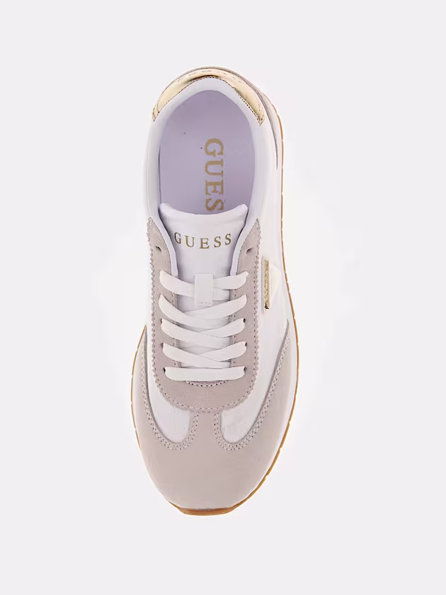 Joggin suede-blend running shoe - GUESS