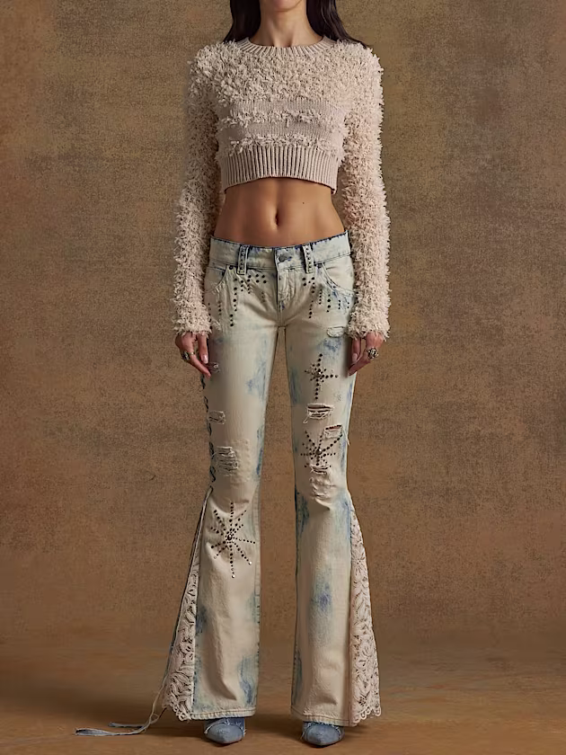 Fringe crop sweater - GUESS