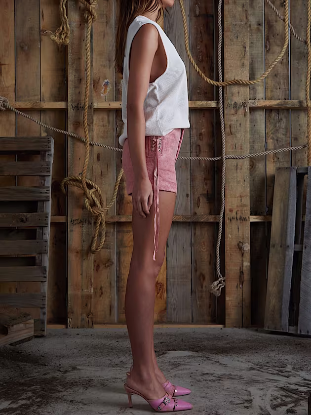 Side lace-up shorts - GUESS